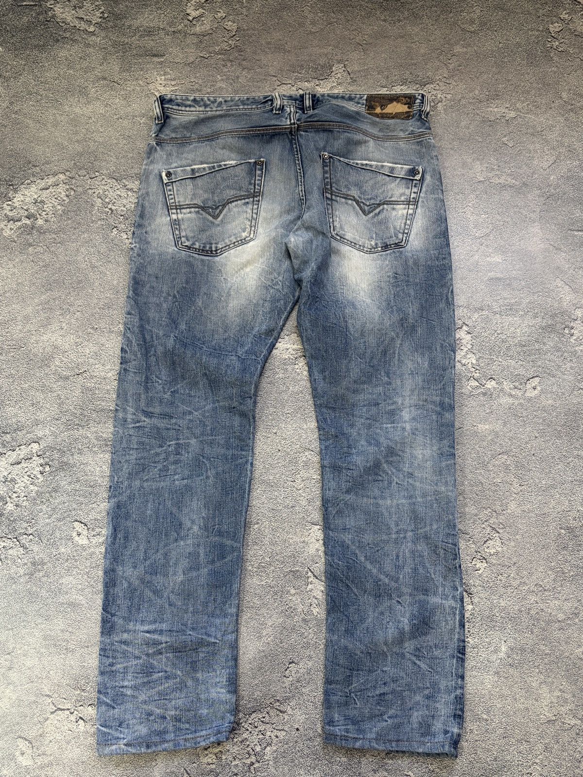 Diesel DIESEL Krooley Slim Carrot Distressed Blue Jeans W36 L34 Size US 36 / EU 52 - 2 Thumbnail
