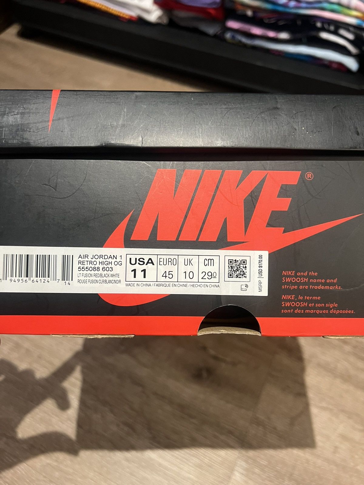 Jordan Brand Air Jordan 1 High Retro Red Light Fusion Size 11 Size US 11 / EU 44 - 8 Thumbnail