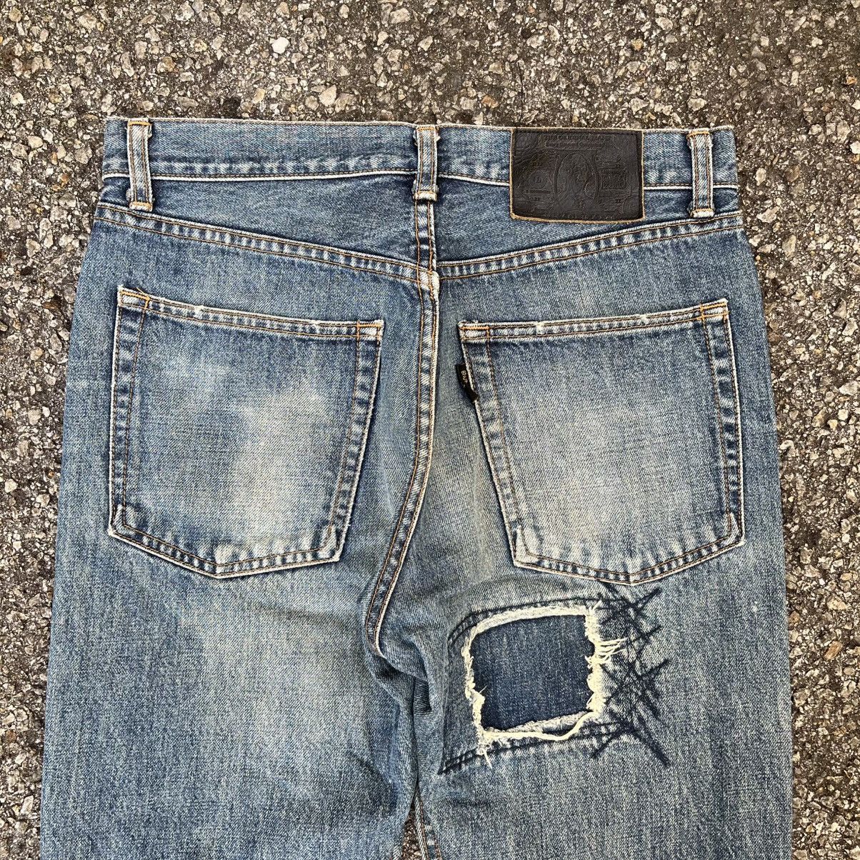 Japanese Brand Beams Japan Jeans Distressed Patchwork Sashiko Denim Size US 30 / EU 46 - 12 Thumbnail