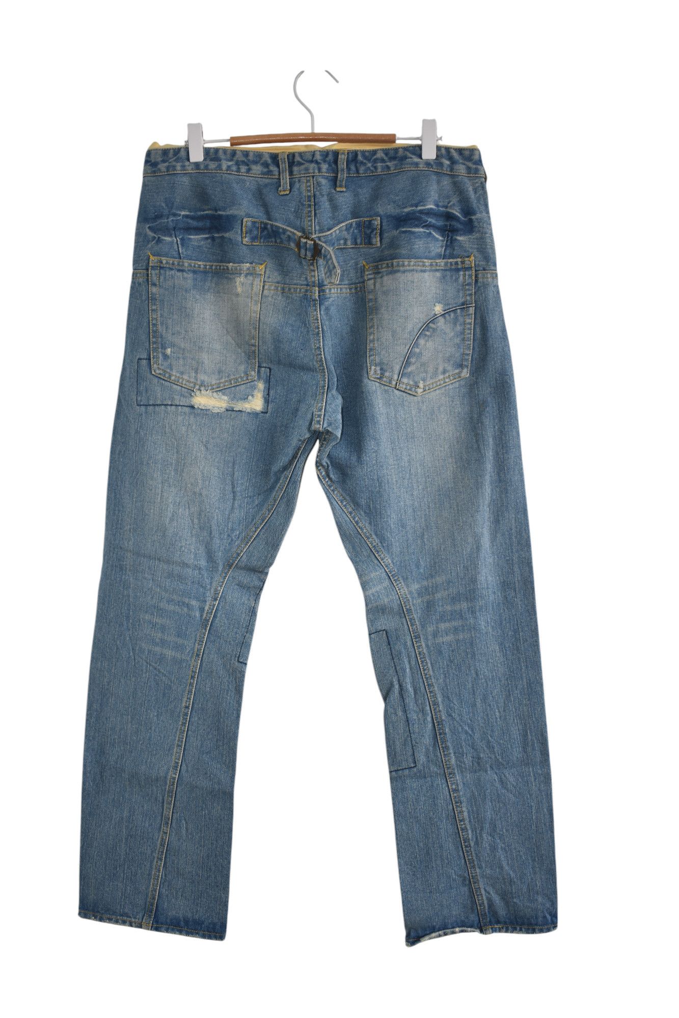 Hysteric Glamour × Japanese Brand Guell Mustard Patchwork Denim Hysteric Glamour Style W33 Size US 32 / EU 48 - 5 Thumbnail