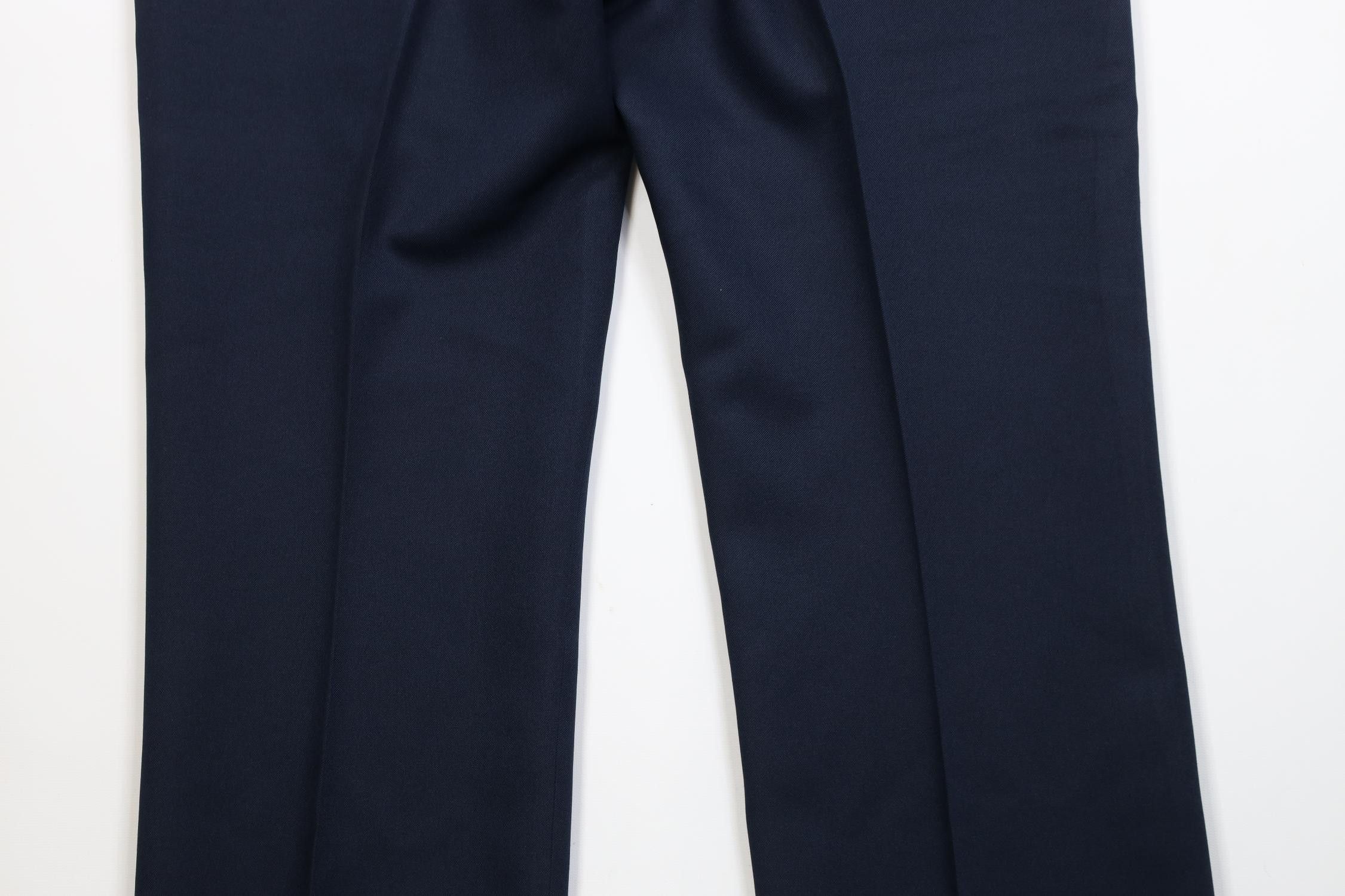 Vintage Vintage 70s Streetwear Wide Leg Chino Pants Navy Blue USA Size US 38 / EU 54 - 12 Thumbnail
