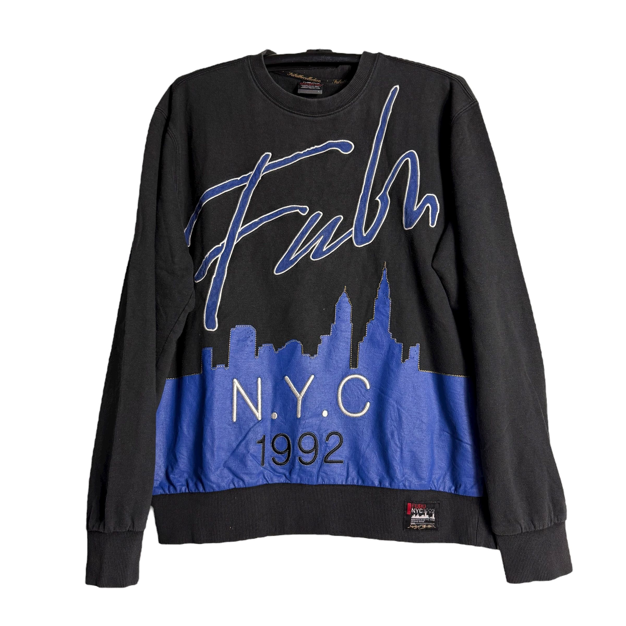Fubu 🔥RARE🔥Vintage Fubu NY City 1992 OVP Crewneck Sweatshirt Size US L / EU 52-54 / 3 - 1 Thumbnail