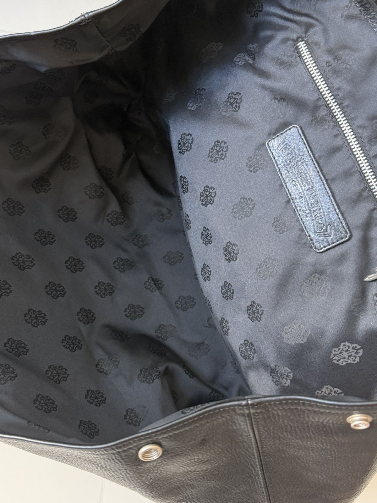 Chrome Hearts Chrome Hearts Black Fleur Patch Tote Bag Size ONE SIZE - 8 Thumbnail