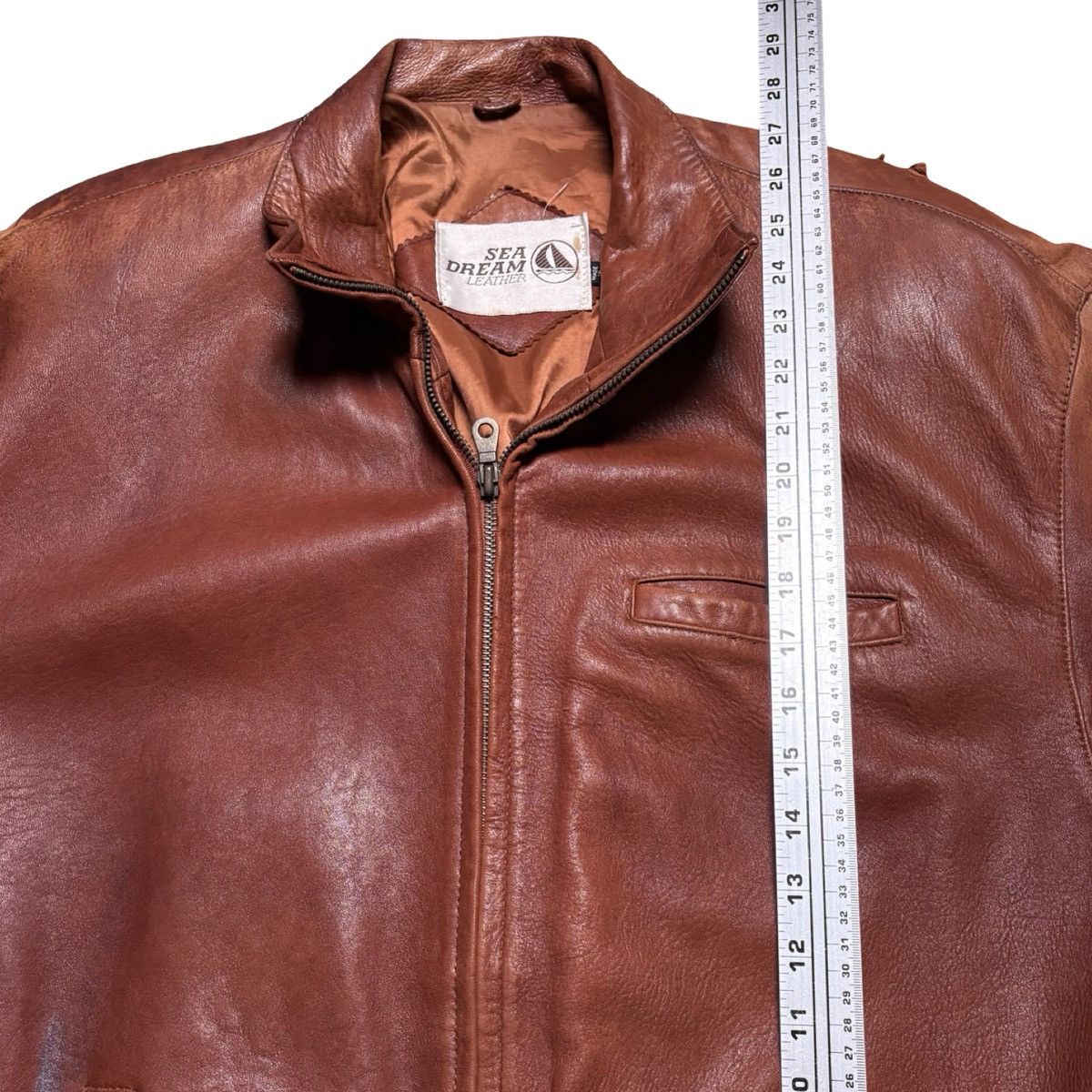 Other Vintage Sea Dream Leather Brown Leather Bomber Jacket Fade L Size US L / EU 52-54 / 3 - 6 Thumbnail