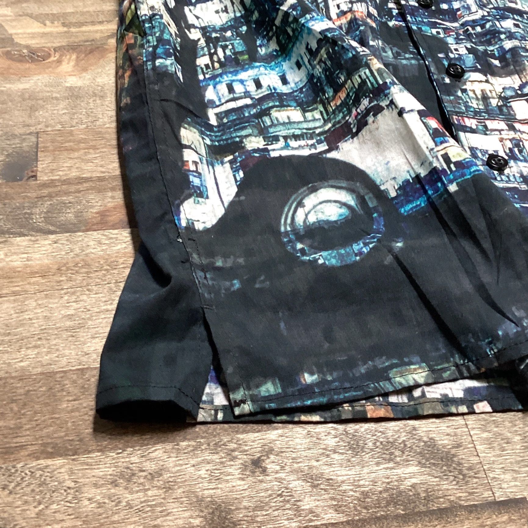 Bench Bench Mens Shirt Black Button Up Combed Cotton Short Sleeve Urban Retro Size S Size US S / EU 44-46 / 1 - 6 Thumbnail