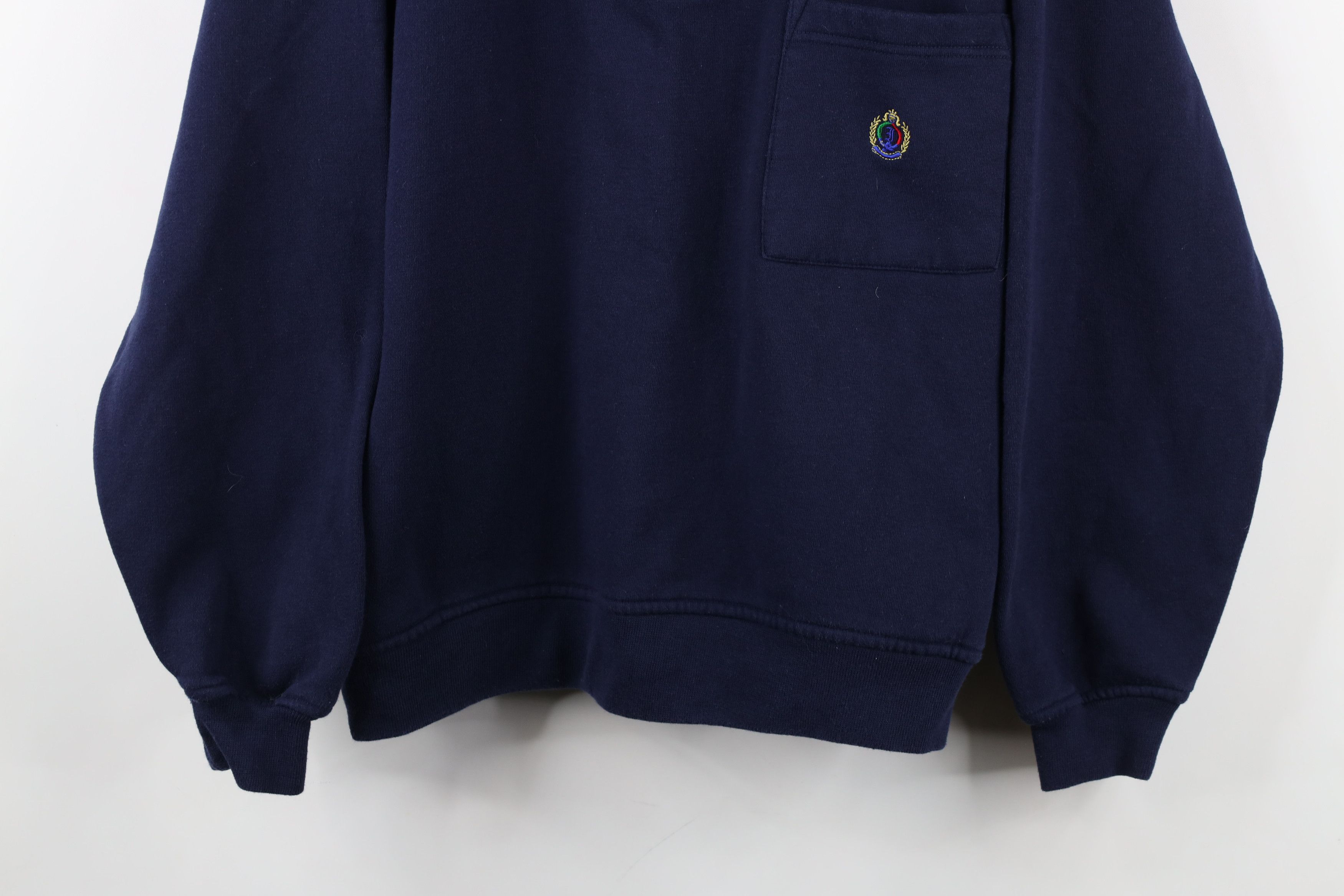 Vintage Vintage 90s Streetwear Pullover Sweatshirt Navy Blue Size US L / EU 52-54 / 3 - 3 Thumbnail