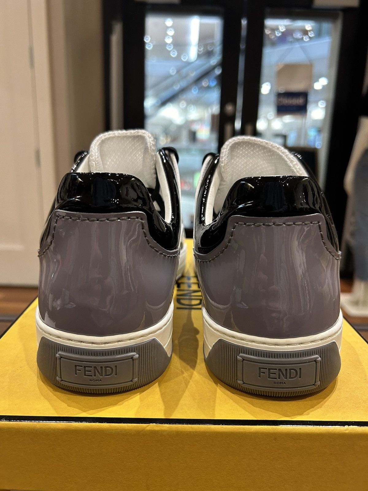 Fendi Fendi Patent Leather Mesh Sneaker Size US 8 / EU 41 - 3 Thumbnail