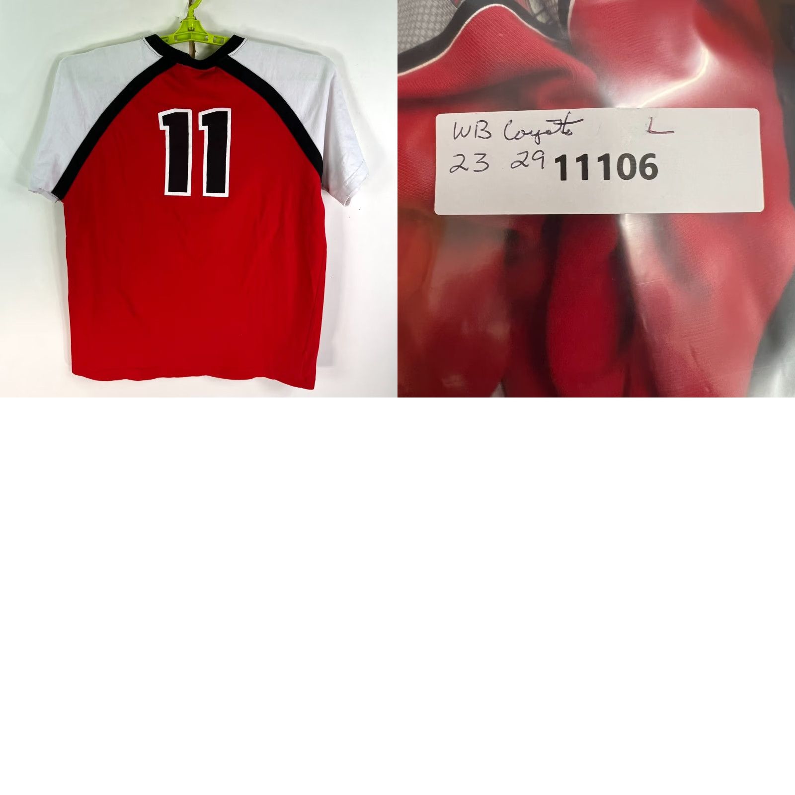 Vintage VINTAGE Looney Tunes Soccer Jersey Shirt Adult L Red 1990s Wile E Coyote 90s Graphic Print Mens Size US L / EU 52-54 / 3 - 8 Thumbnail