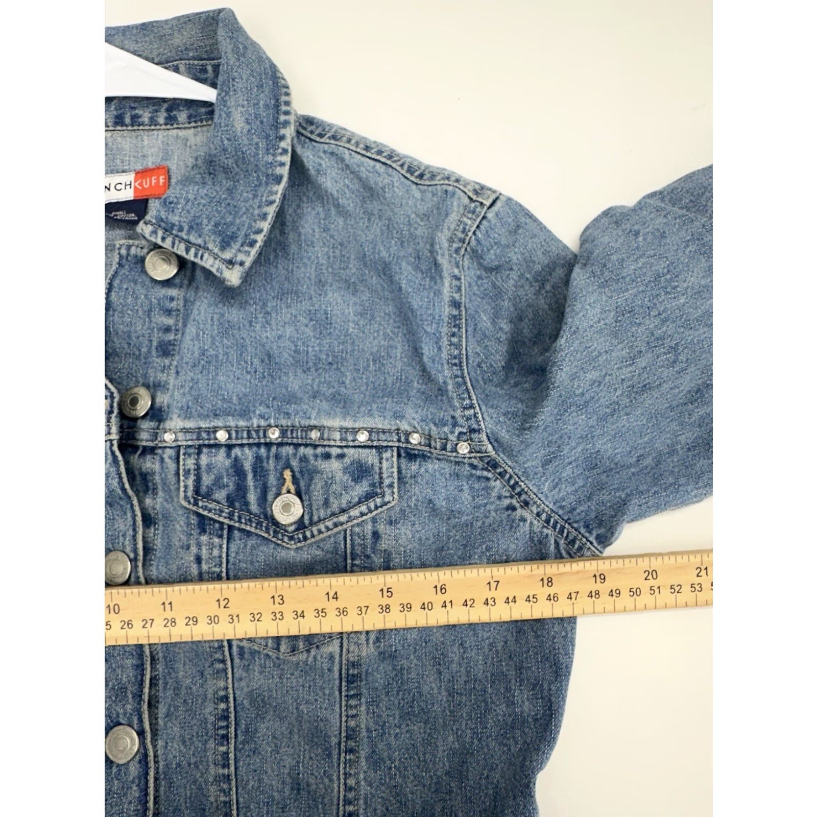 Vintage French Cuff Womens Jacket Size Small Denim Button Up Gem Detail Jacket Size 28" / US 6 / IT 42 - 7 Thumbnail