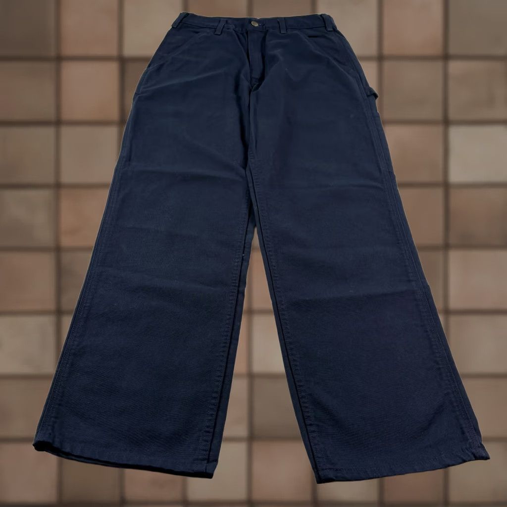 Carhartt Carhartt Pants Mens 31x30 Blue Carpenter Duck Utility Workwear Relaxed Fit NEW Size US 31 - 1 Thumbnail