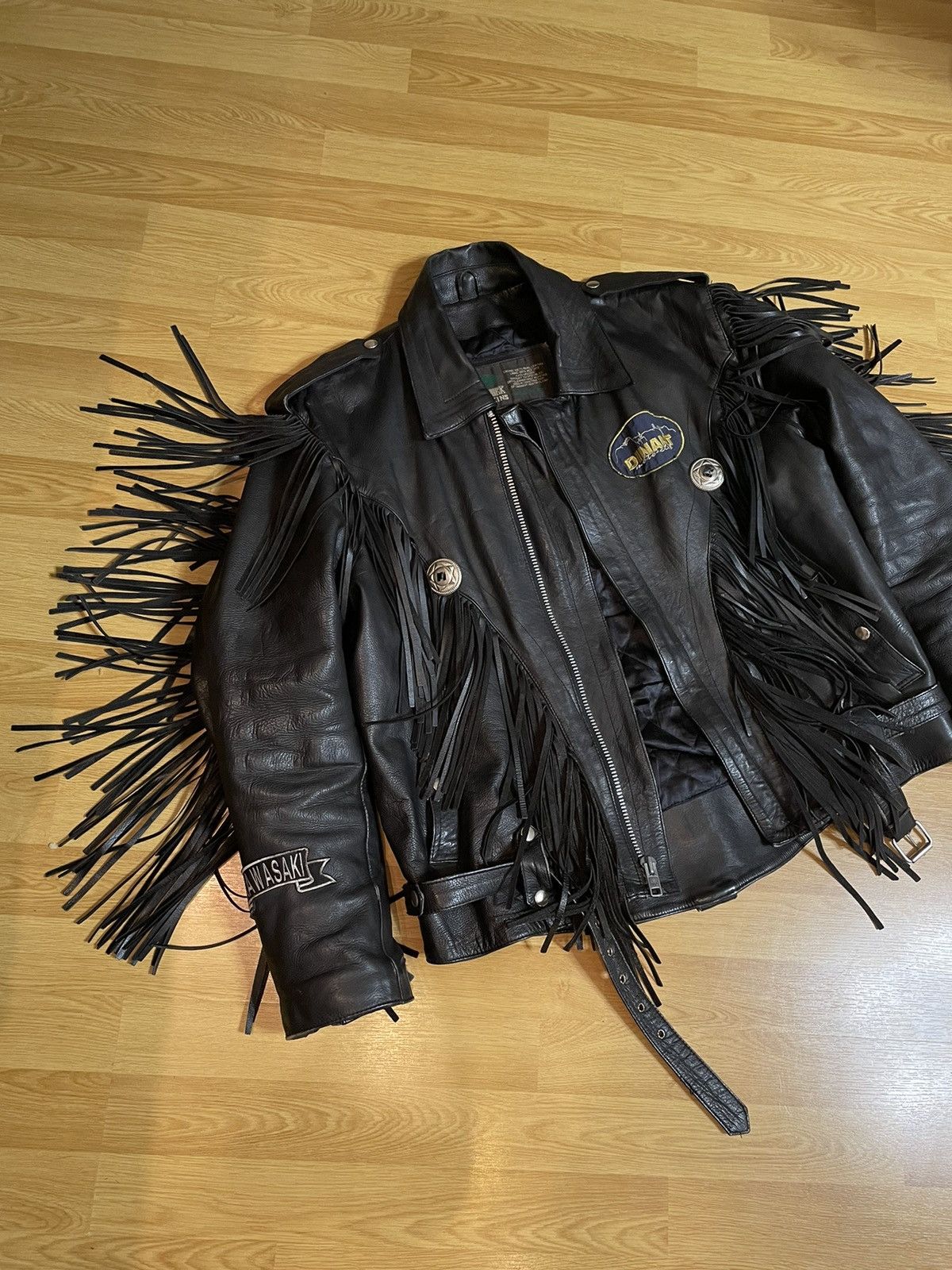 Vintage vintage biker leather suede fringe jacket rare M-L Size US M / EU 48-50 / 2 - 3 Thumbnail