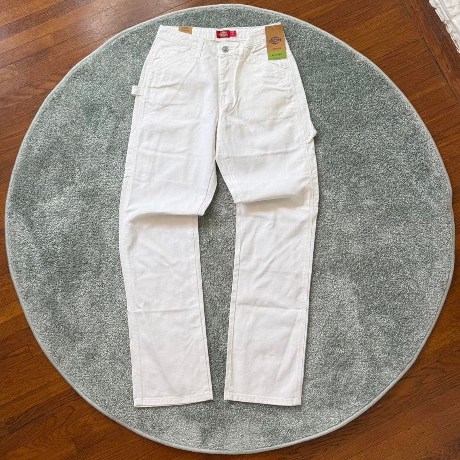 Dickies ✿ white carpenter pants ⋆ high rise workwear ✿ Size 27" / US 4 / IT 40 - 1 Thumbnail
