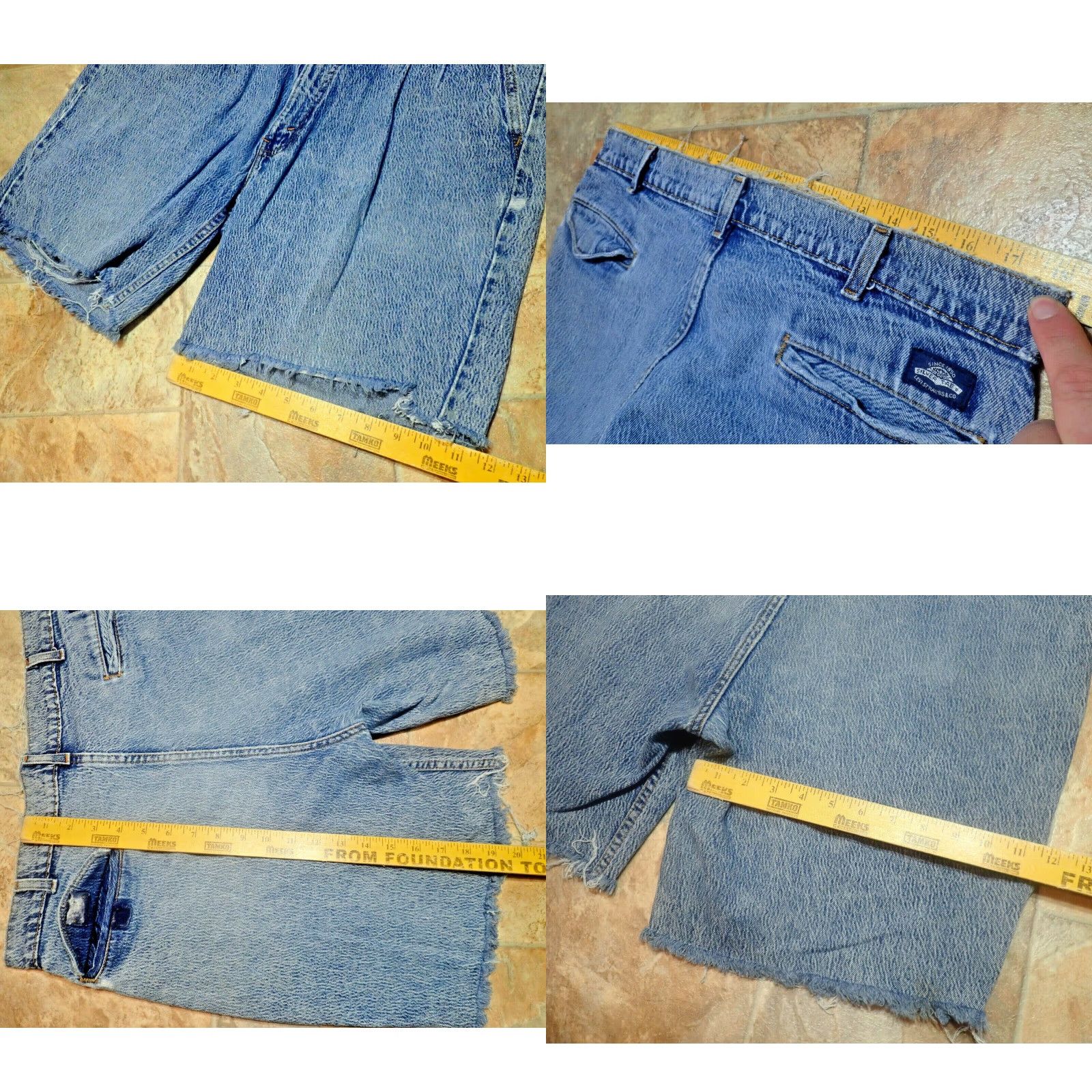 Levi's VINTAGE Levi's Shorts Men's High Waist 36" Blue 90s Acid Wash Pleated Denim Cutoff Retro Western Hip Hop Daisy Dukes Mens Size US 35 - 8 Thumbnail