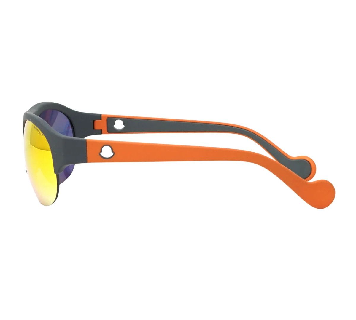 Moncler MONCLER black orange reflective lens plastic sunglasses Size ONE SIZE - 2 Thumbnail