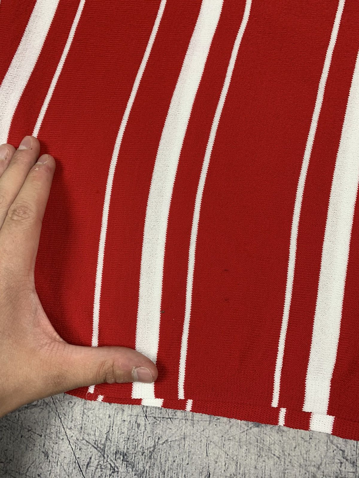 Maje Designer Maje Striped Crochet T-Shirt Red Size 1 Women’s Size S / US 4 / IT 40 - 7 Thumbnail