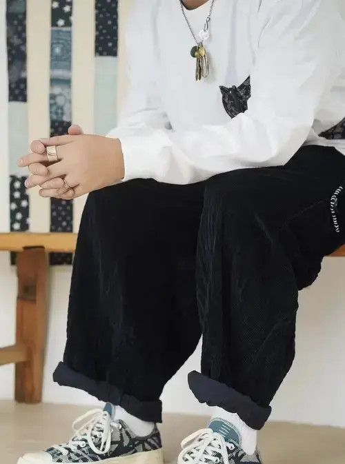 Japanese Brand 20AW Indigo Union Japan Navy Sashiko Corduroy Pants Size US 34 / EU 50 - 3 Thumbnail