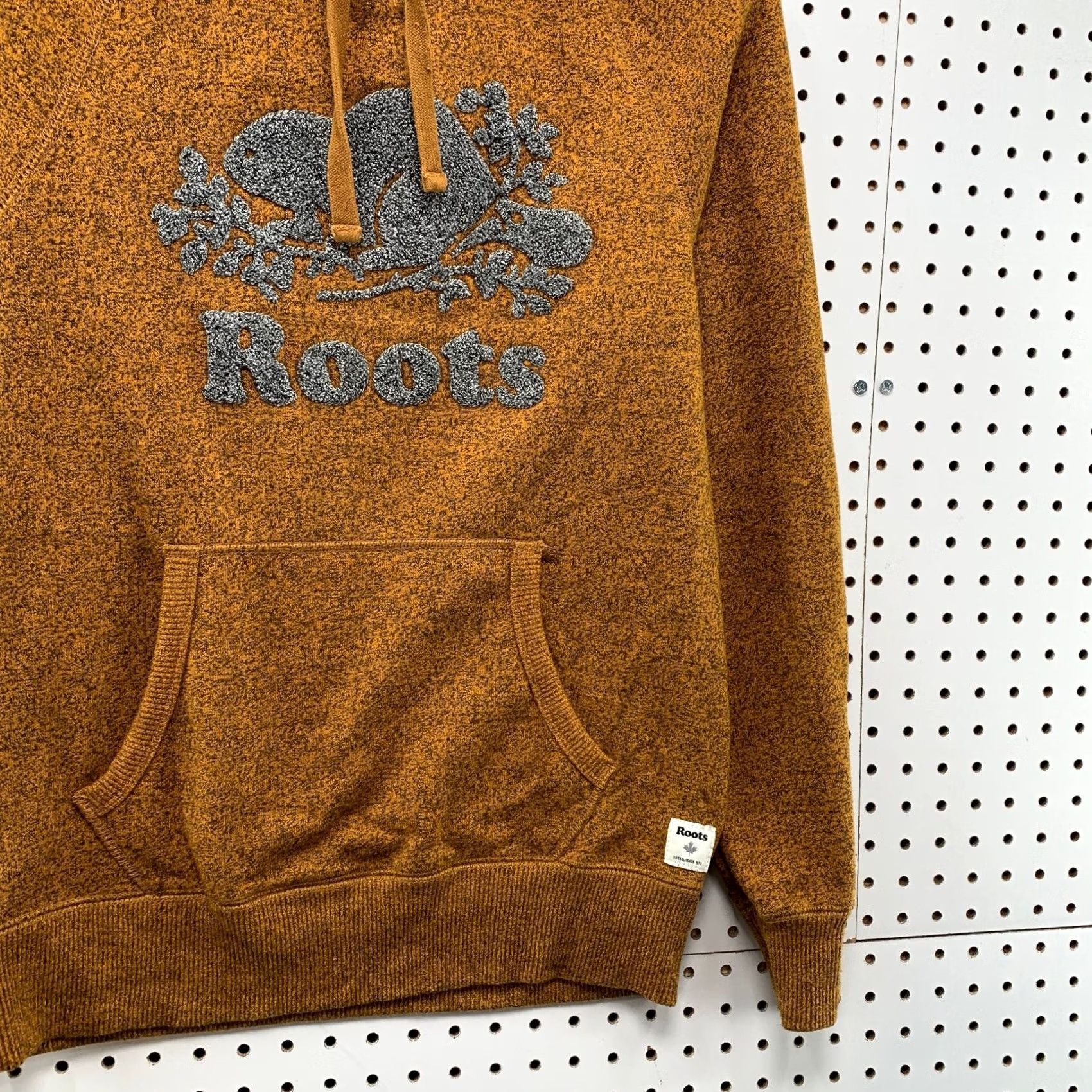 Roots Roots Hoodie Mens XS Brown Hazelnut Velvet Graphic Outdoor Kanga Sweatshirt Pullover Winter 10s Mens Size US XS / EU 42 / 0 - 5 Thumbnail