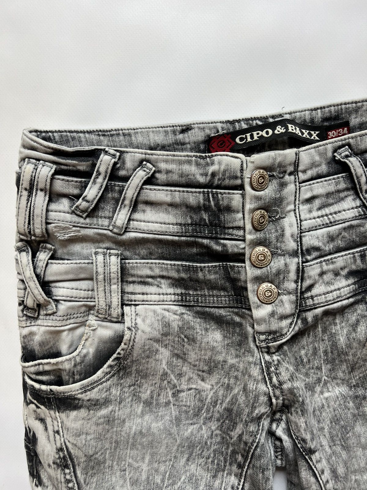 Vintage Cipo baxx Grey Vintage Jeans Pants Denim Avant Garde Size US 30 / EU 46 - 5 Thumbnail