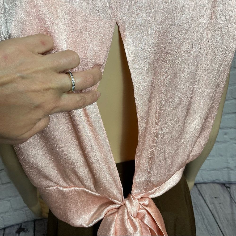 Other NWT New Ro & De Satin Open Back With Tie Sleeveless Peach T Size M / US 6-8 / IT 42-44 - 9 Thumbnail