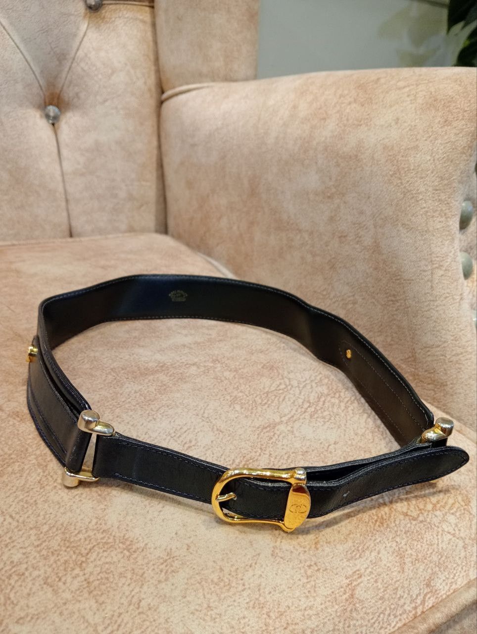 Gucci VINTAGE GUCCI LEATHER BELT WITH GOLD-TONE BUCKLE SIZE 70 Size ONE SIZE - 3 Thumbnail