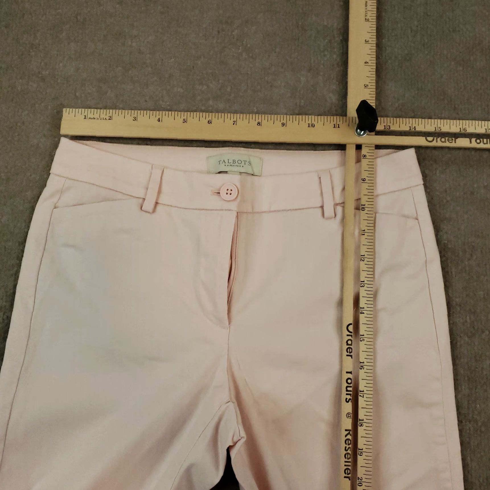 Talbots Talbots Womens Petite Pink Cropped Stretch Pants 2P 28x21 Size 28" / US 6 / IT 42 - 4 Thumbnail