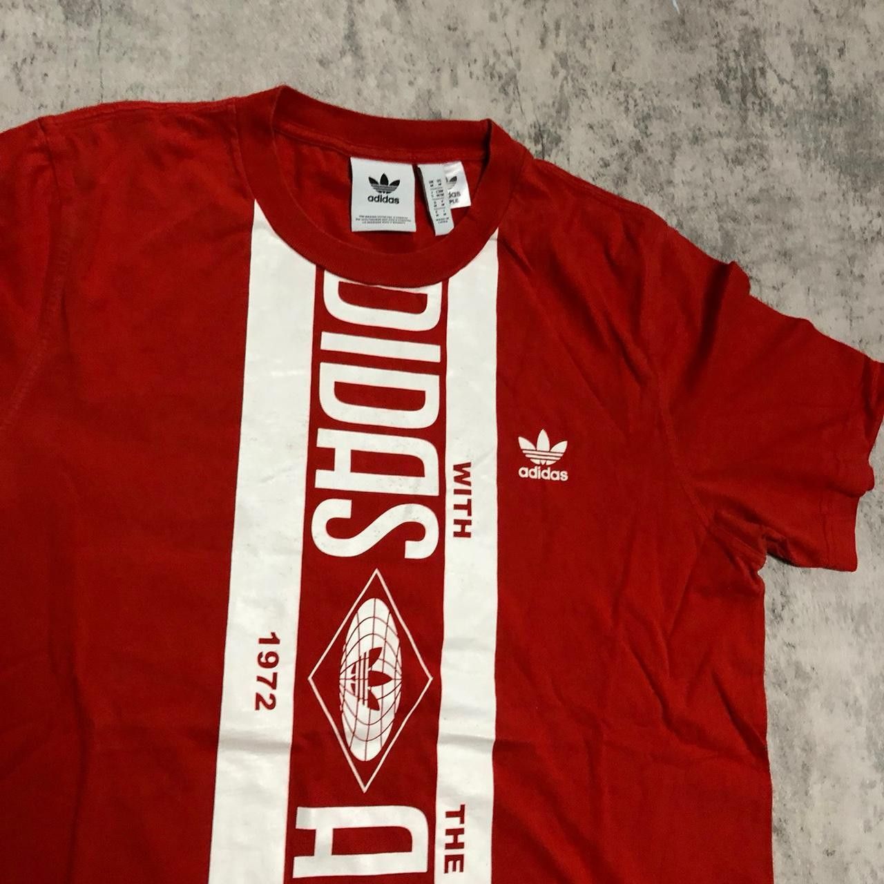 Adidas Adidas T-shirt red sportwear Size US M / EU 48-50 / 2 - 2 Thumbnail