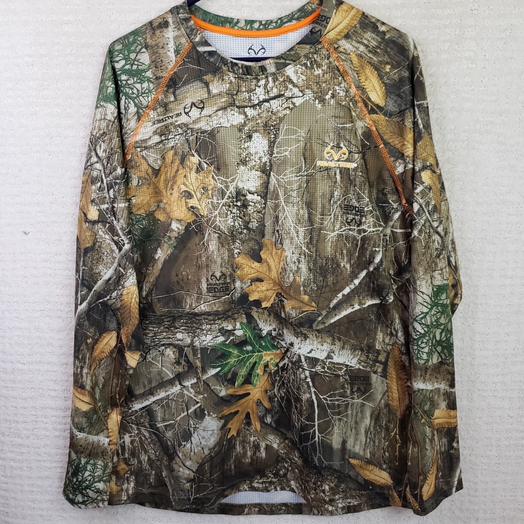 Realtree Realtree Edge Long Sleeve Crew Neck Pullover Shirt Men L Camouflage Brown Knit T-Shirt Size US L / EU 52-54 / 3 - 2 Thumbnail