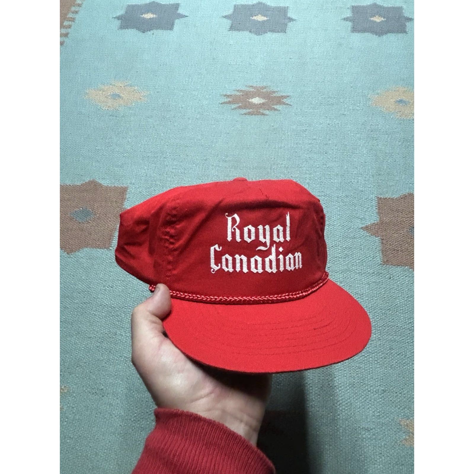 Vintage VINTAGE SnapBack Hat Cap Royal Canadian Whiskey Alcohol Drunk Red Adjustable Mens Cap Size ONE SIZE - 2 Thumbnail