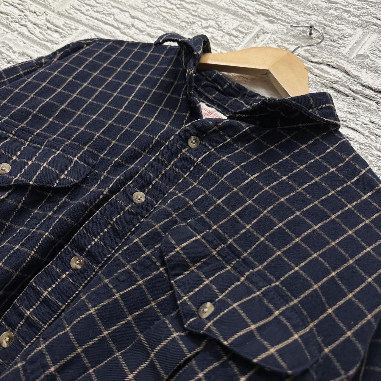 image of Vintage Filson 100% Wool Flannel Button Up Work Shirt in Blue/Navy, Men's (Size 2XL)