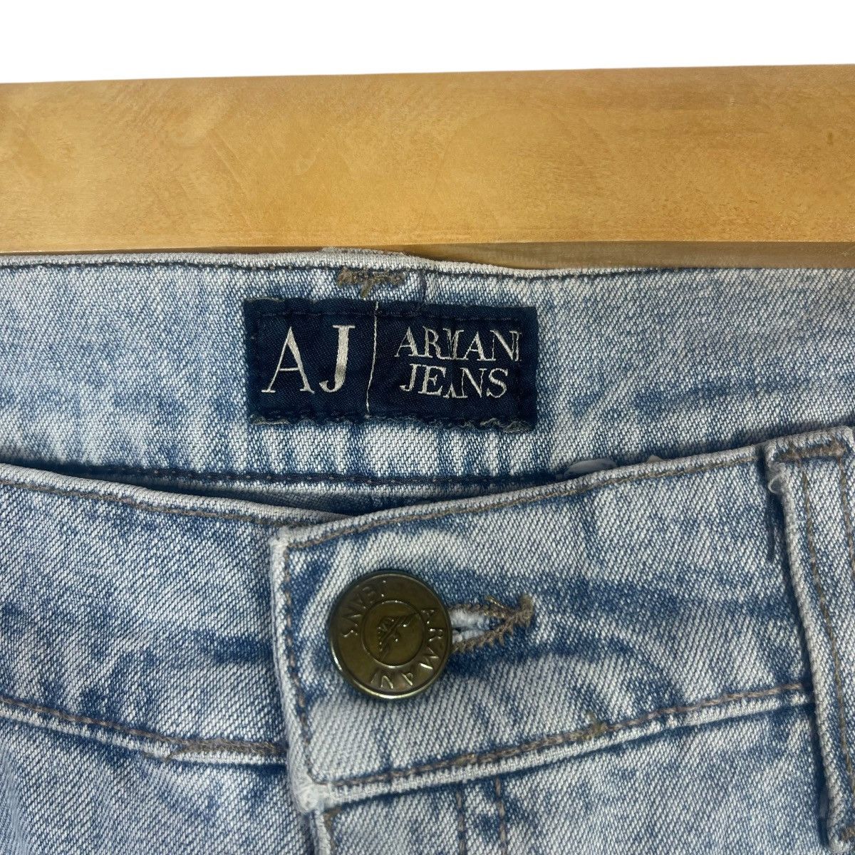 Armani Vintage Armani Jeans AJ Light Wash Bootcut Denim Jeans Italy Size US 28 / EU 44 - 3 Thumbnail