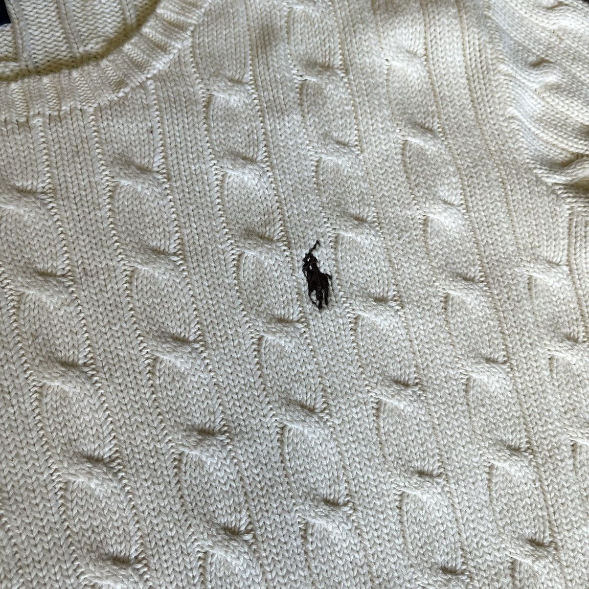 Polo Ralph Lauren Vintage 1990s Polo Ralph Lauren Logo Cable Knit Rope Sweater Size XL / US 12-14 / IT 48-50 - 6 Thumbnail