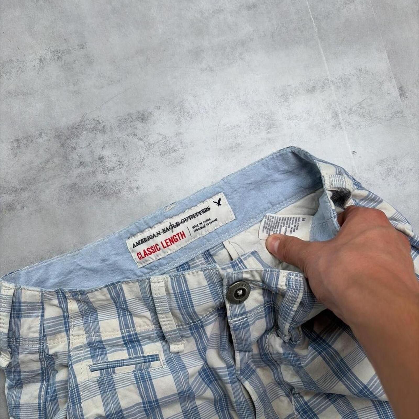 American Eagle Outfitters Y2K American Eagle Grunge Plaid Skater Baggy Shorts Size 42" / US 20 - 5 Thumbnail