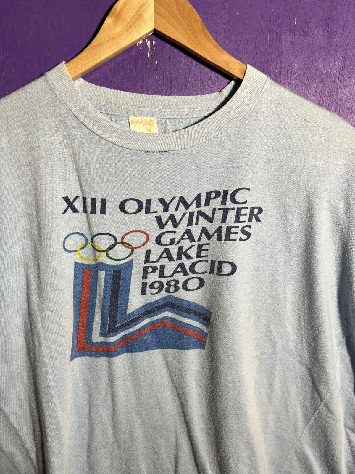 USA Olympics × Vintage Vintage 1980 Lake placid Winter Olympics t-shirt Size US M / EU 48-50 / 2 - 3 Thumbnail