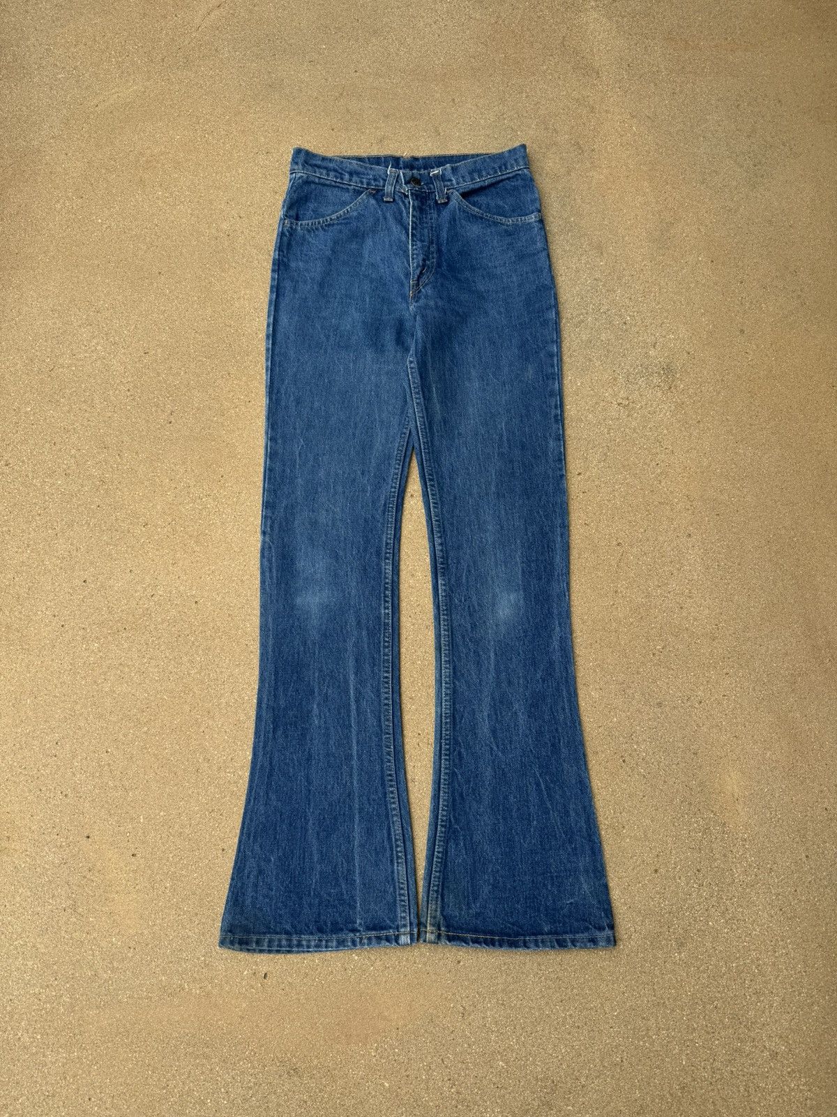 Vtg 80's Levi's 646 Orange Tab Bellbottom Flare Jeans 28x32