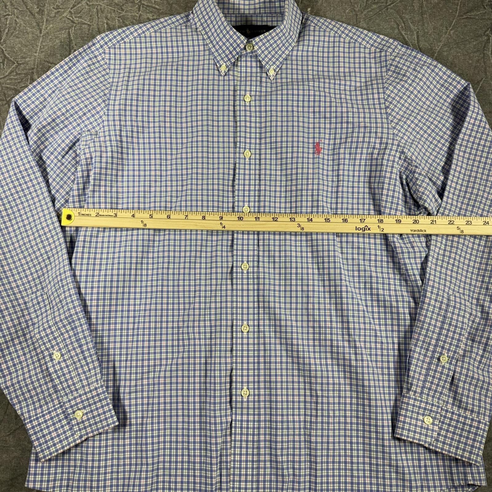 Polo Ralph Lauren Ralph Lauren Shirt Men's L Blue Pink Green Plaid Button Size US L / EU 52-54 / 3 - 4 Thumbnail