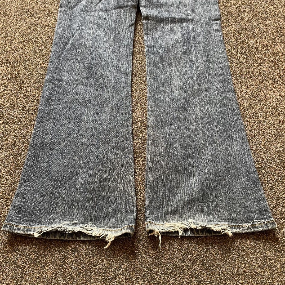 Vintage Vintage Y2K Distressed Flared Jeans Sun Faded Grunge Boxy 30 Size 30" / US 8 / IT 44 - 2 Thumbnail
