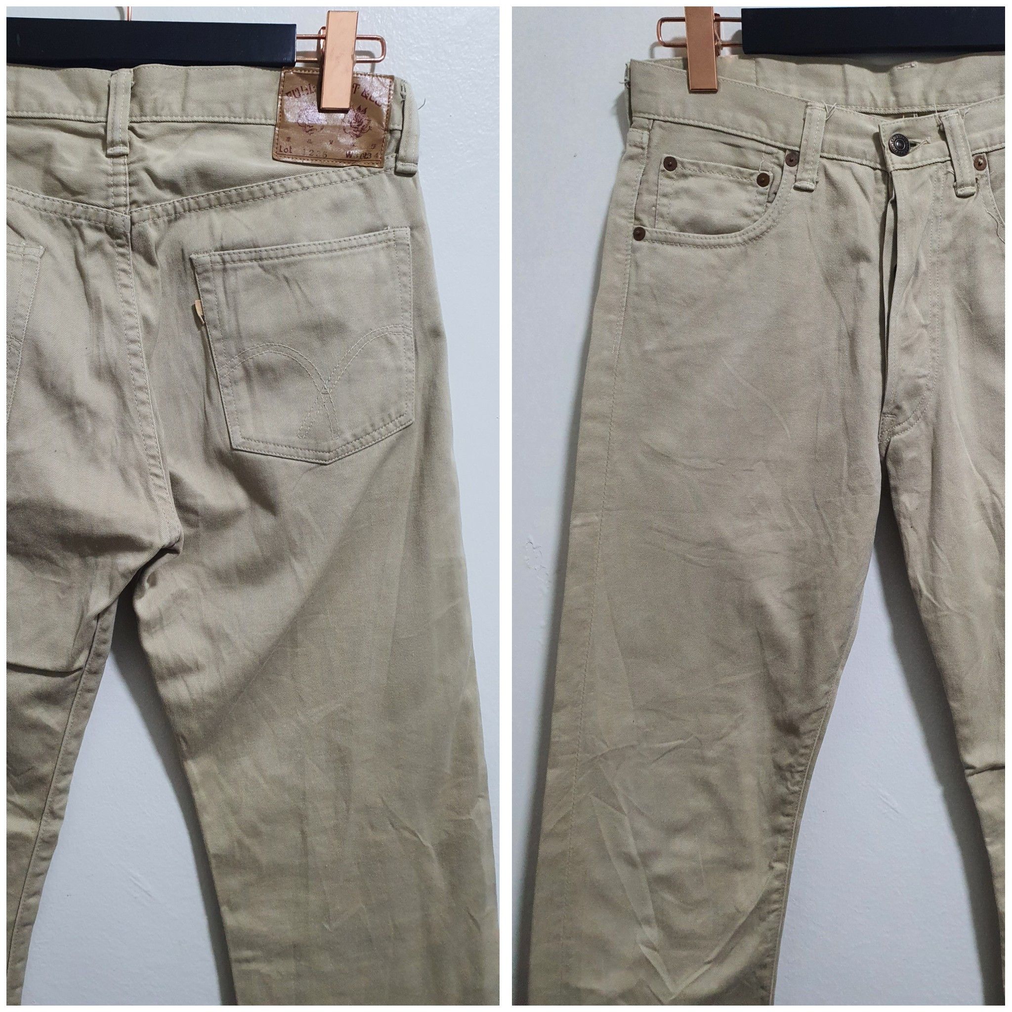 Full Count & Co. × Japanese Brand FULLCOUNT 30”/40.5” BEIGE COLOURED JEANS Size US 30 / EU 46 - 3 Thumbnail