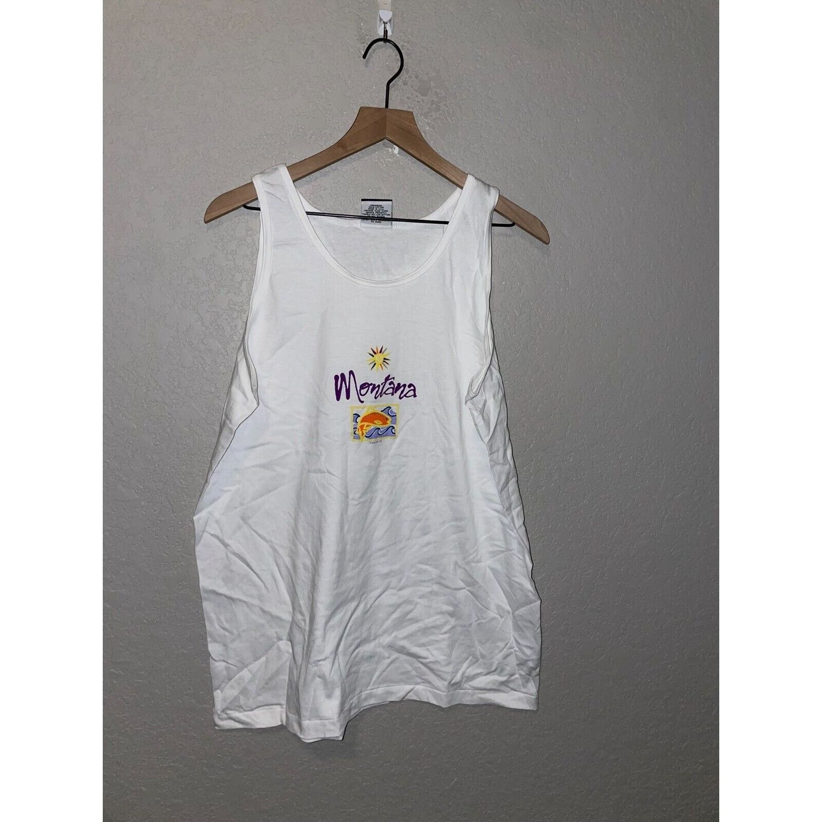 Vintage Vintage Montana Fish Shirt Graphic Sun Tank Tee VTG 90s L Size US L / EU 52-54 / 3 - 1 Thumbnail