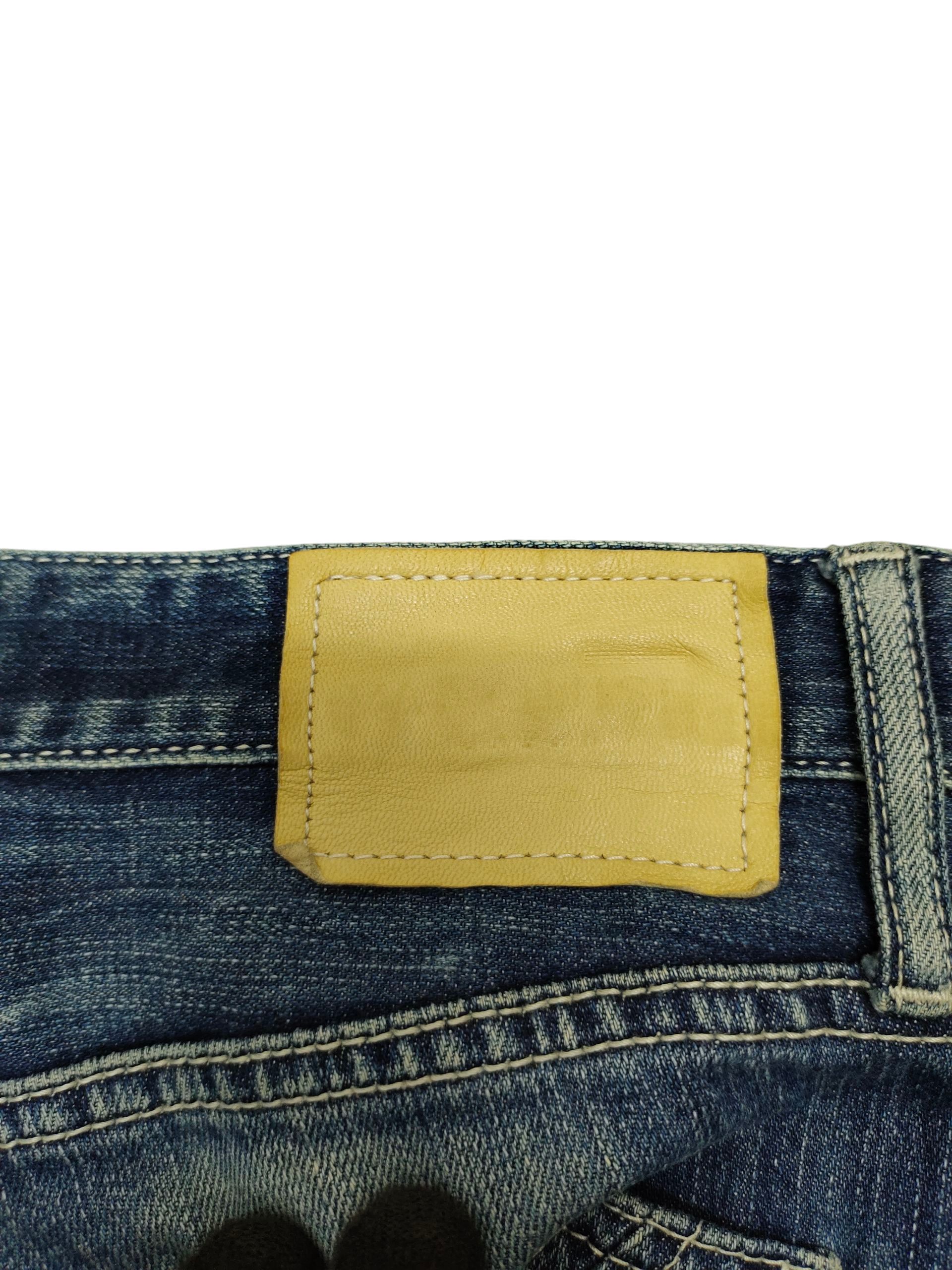 Kapital Vanquish Japan Clawmark Distress Faded Denim Jeans Size US 34 / EU 50 - 10 Thumbnail