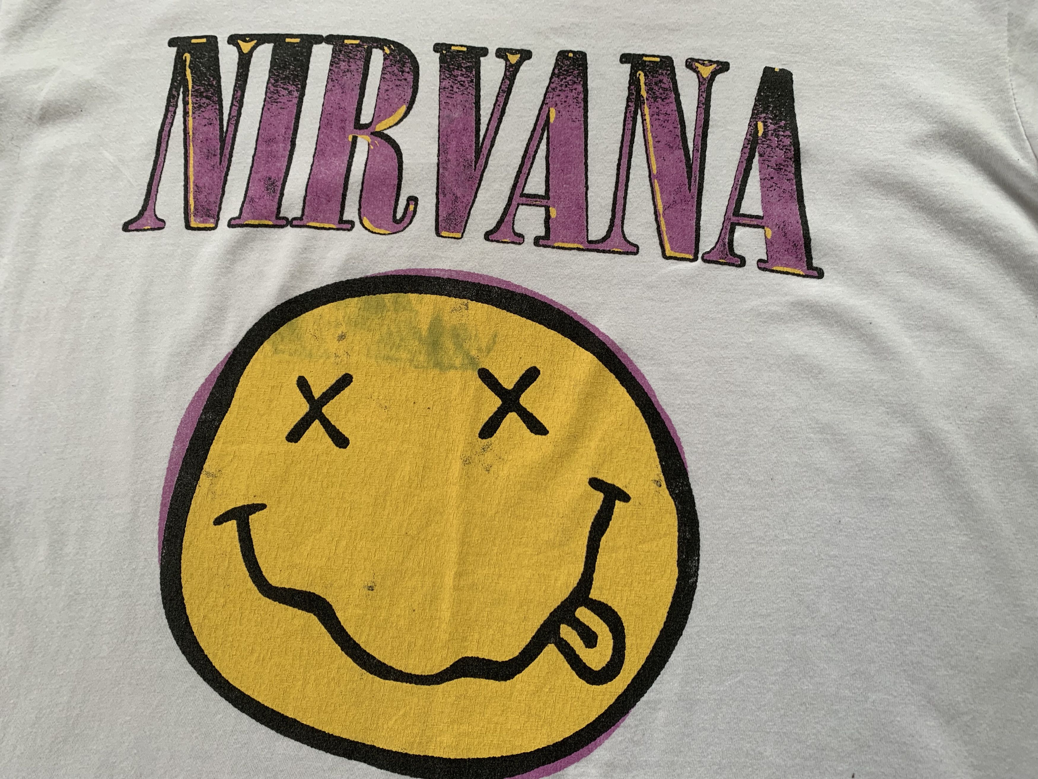 Band Tees × Nirvana Nirvana Logo Cotton White Printed T Shirt 2022 Size US M / EU 48-50 / 2 - 5 Thumbnail