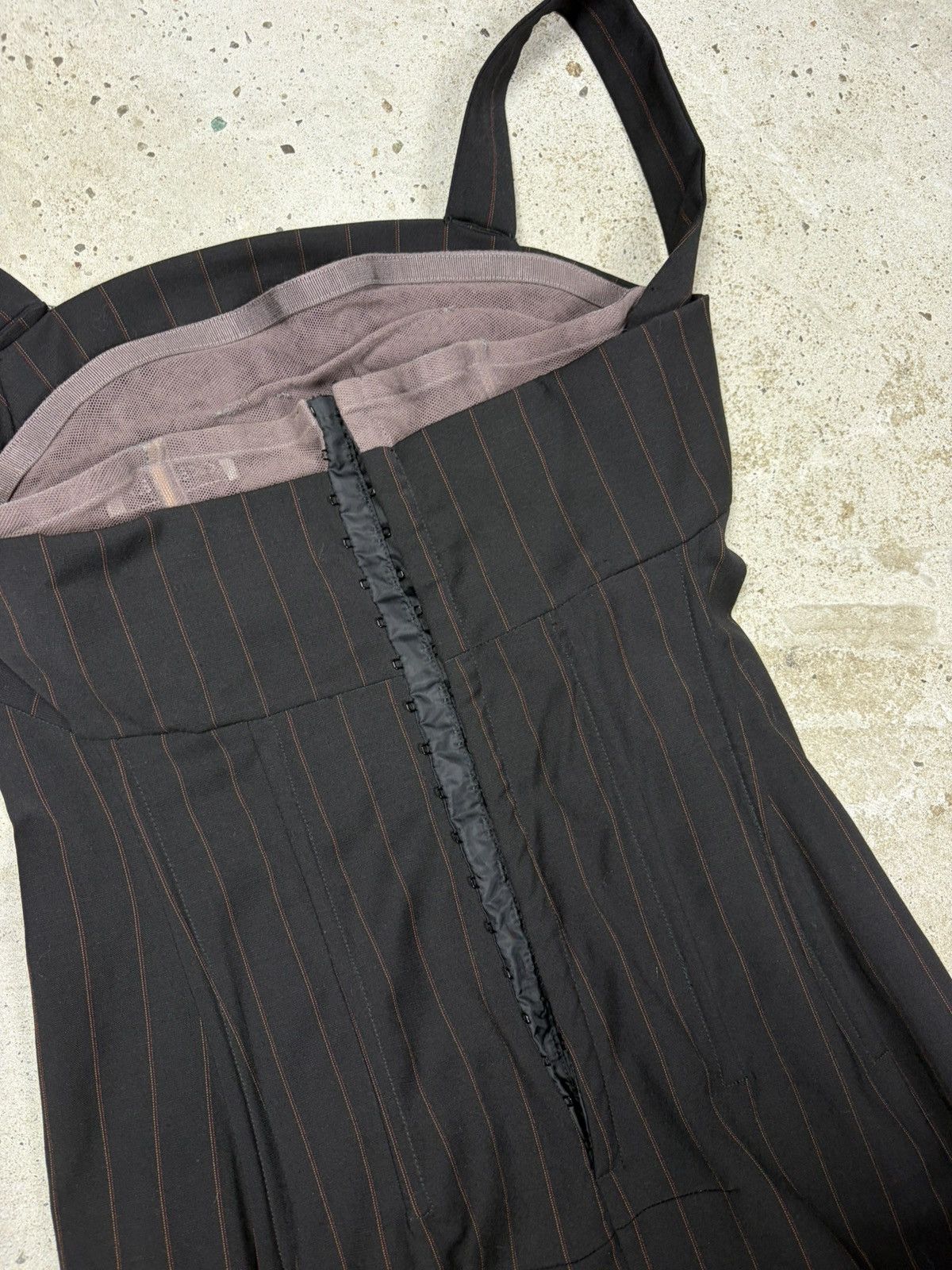 Dolce & Gabbana Dolce & Gabbana Printstripe Corset Style Dress Double Layer Size S / US 4 / IT 40 - 17 Thumbnail