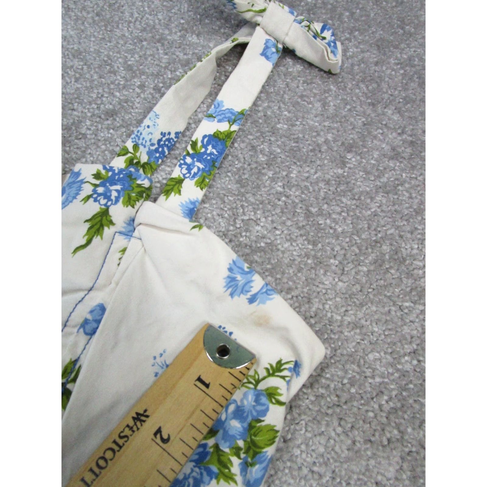 Anthropologie Anthropologie Dress Womens Large White Blue Floral Blouson Size L / US 10 / IT 46 - 3 Thumbnail