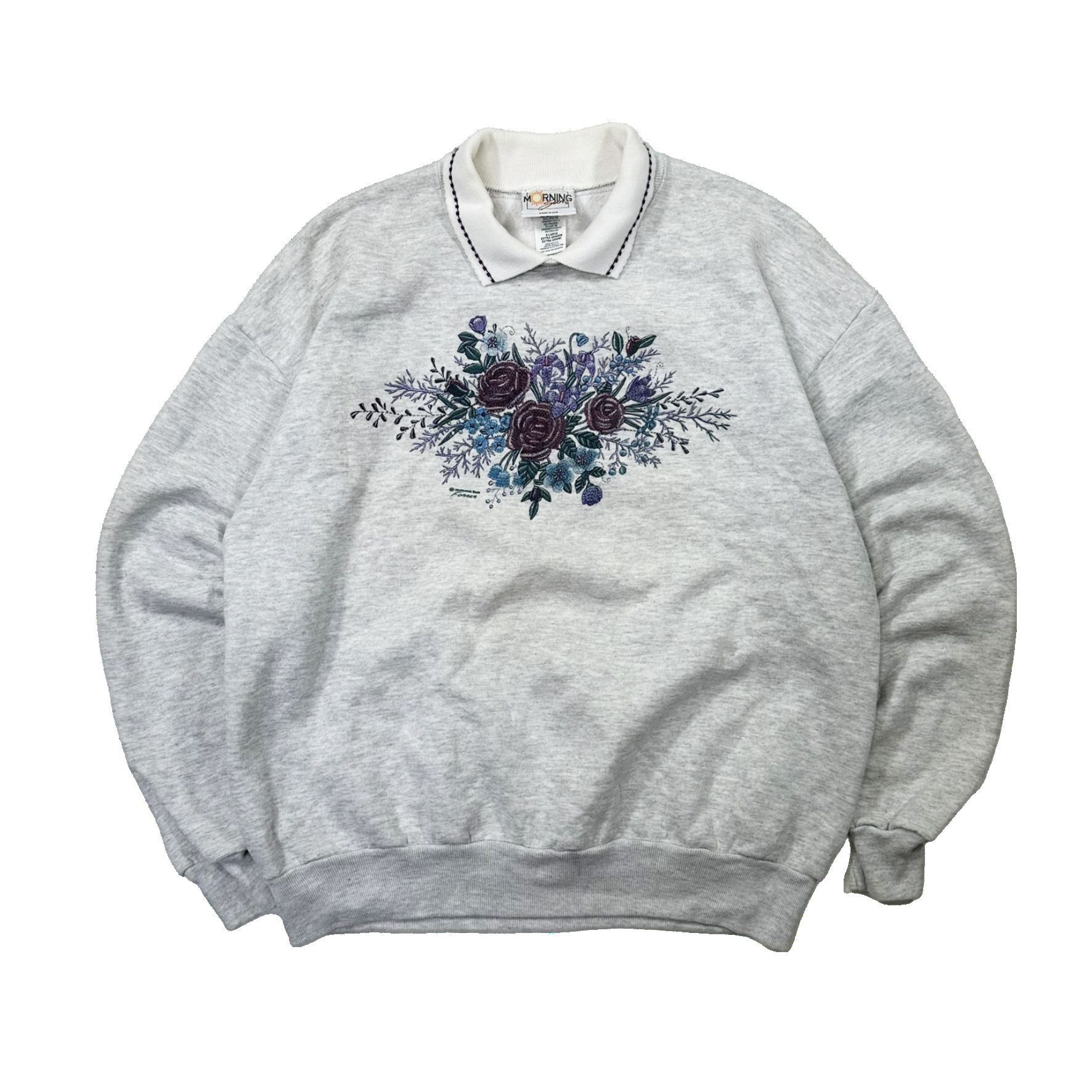 Vintage Vintage 90s Morning Sun Floral Graphic Grandma Sweater Size US XL / EU 56 / 4 - 1 Thumbnail