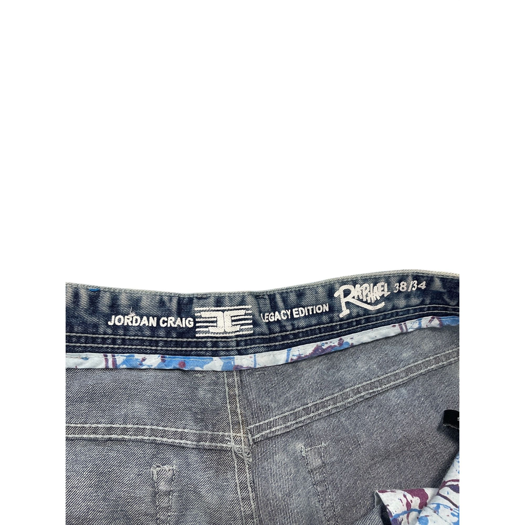 Jordan Craig Jordan Craig Artisan mens blue grunge distressed jeans 38/34 Size US 38 / EU 54 - 8 Thumbnail