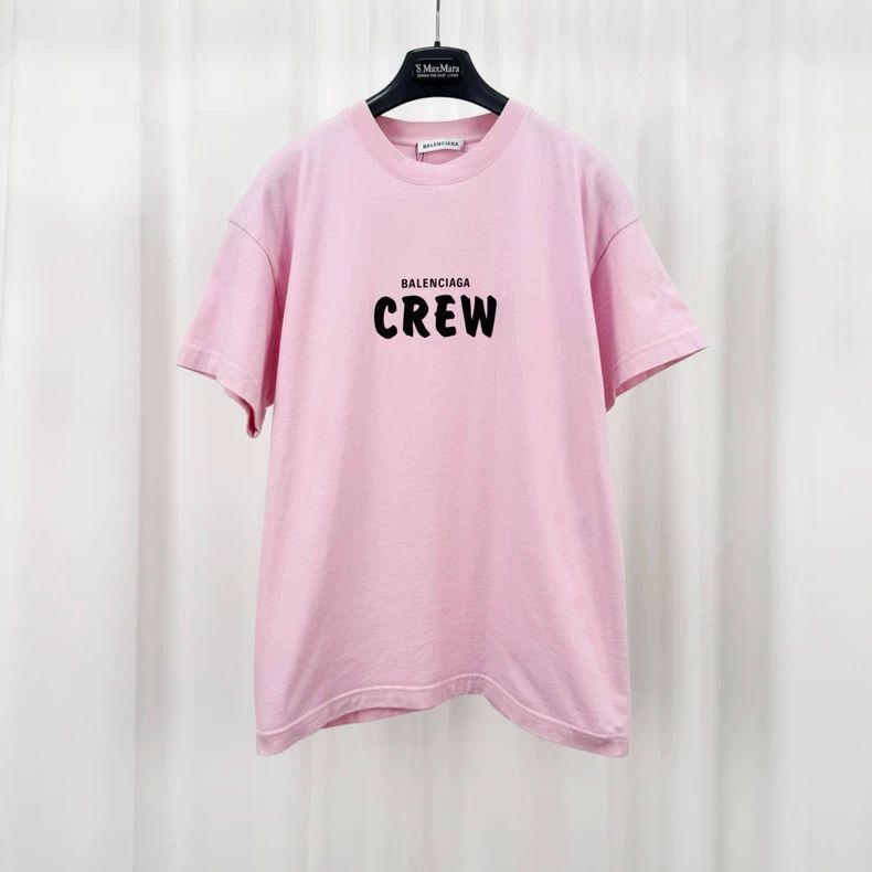 Balenciaga CREW Printed Letter Short Sleeve