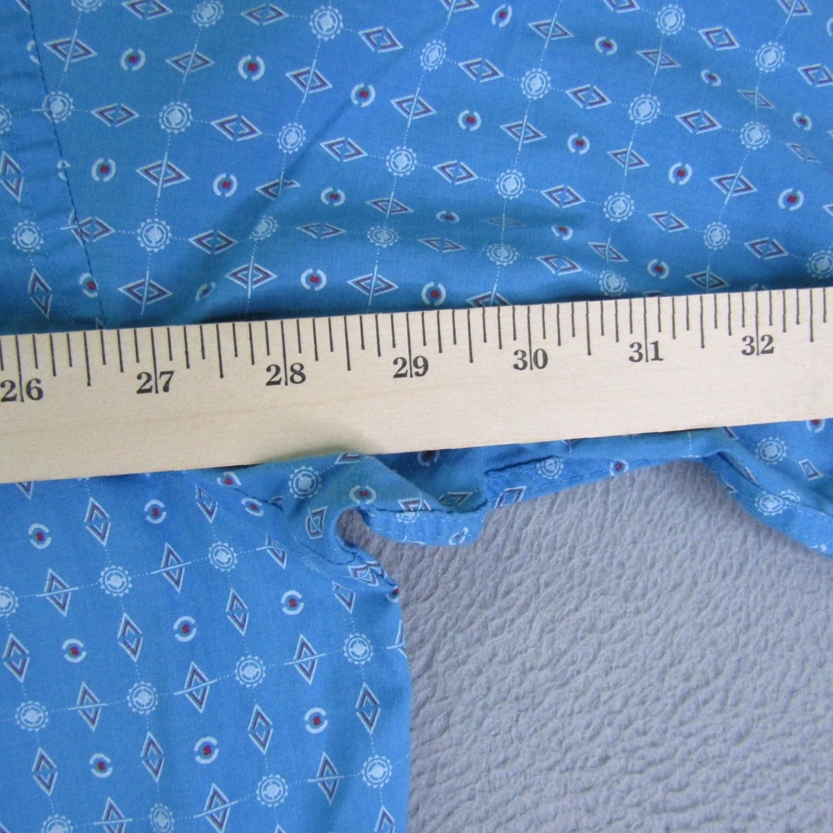 Wrangler Wrangler Shirt Mens 3XL Blue Geometric Western Cowboy Rodeo Rancher Button-Up Size US XXL / EU 58 / 5 - 6 Thumbnail
