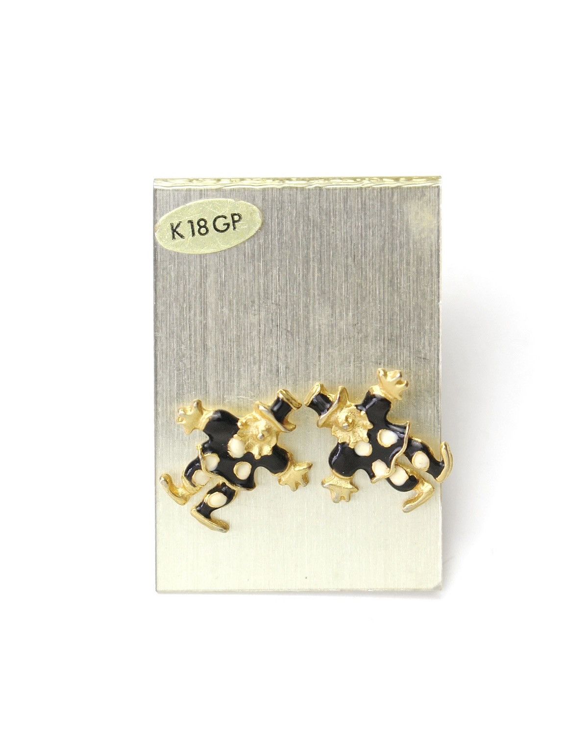 Vintage 2000S JAPANESE MADE K18GP GOLD PLATED CLOWN EARRINGS Size ONE SIZE - 1 Thumbnail