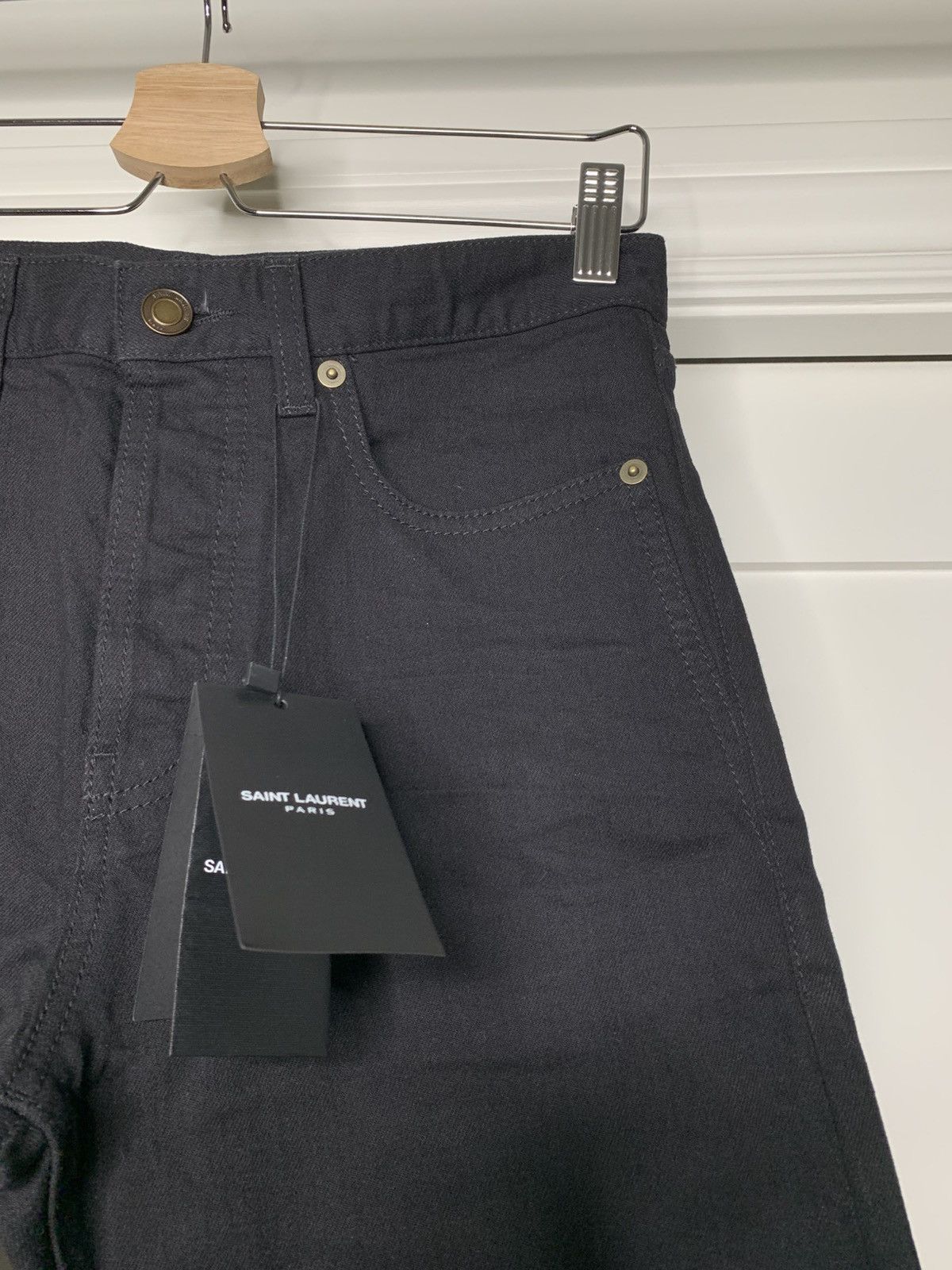 Saint Laurent Paris Saint Laurent Denim Jeans Black Pants Size US 28 / EU 44 - 2 Thumbnail