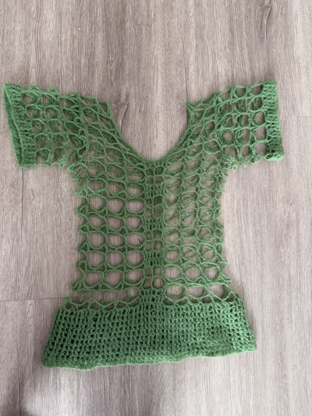 Handmade Handmade green crochet mesh top Size S / US 4 / IT 40 - 3 Thumbnail
