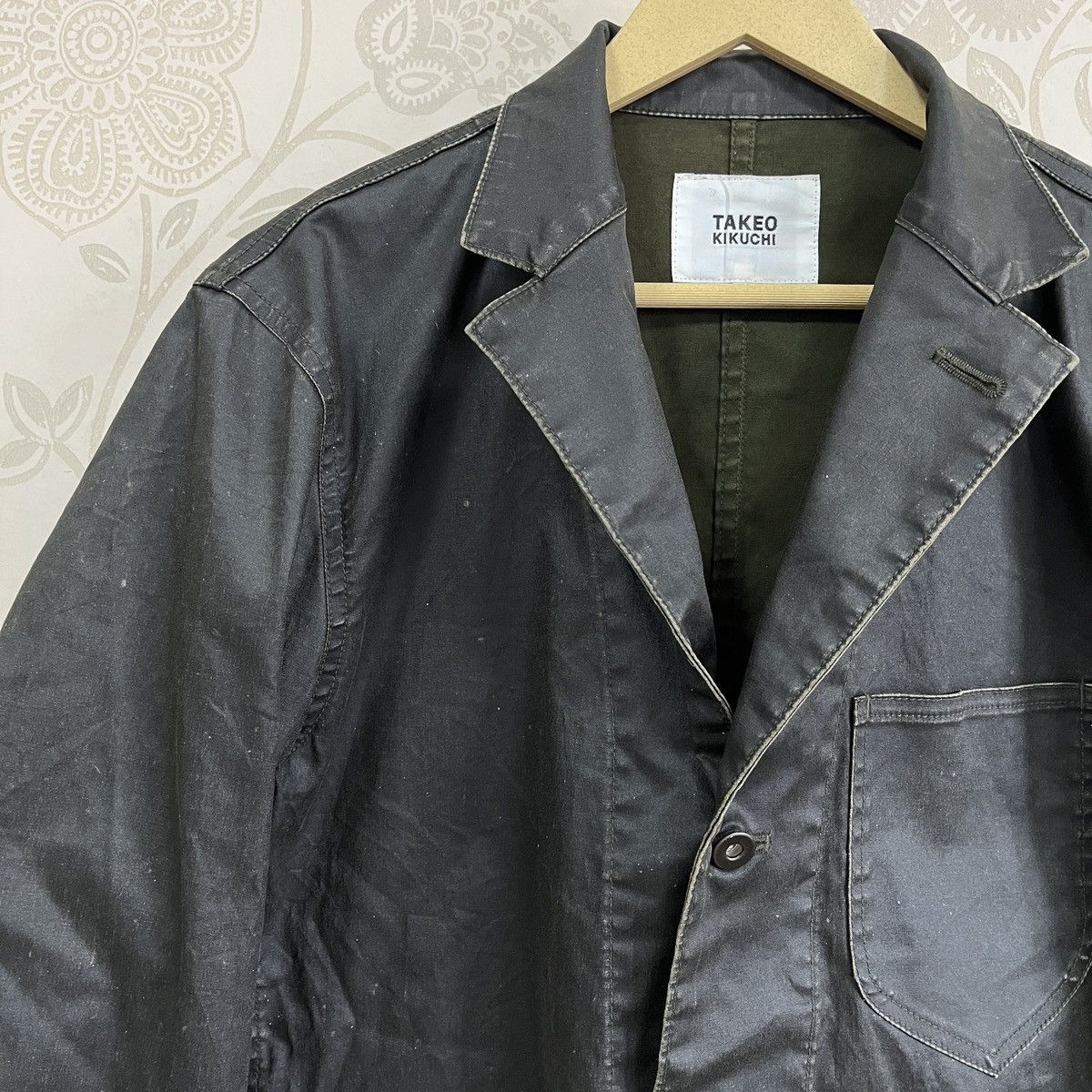 Takeo Kikuchi Takeo Kikuchi Three Buttons Waxed Jacket Size US L / EU 52-54 / 3 - 5 Thumbnail